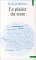 Le Plaisir du Texte (Paperback)
