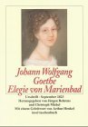 Elegie Von Marienbad by Johann Wolfgang von Goethe Elegie Von Marienbad by Johann Wolfgang von Goethe