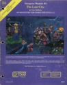 The Lost City (Dungeons and Dragons module B4) The Lost City (Dungeons and Dragons module B4)