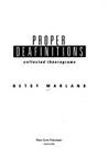 Proper Deafinitions: Collected Theorograms Proper Deafinitions: Collected Theorograms