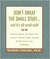 Don't Sweat the Small Stuff...and It's All Small Stuff: Simple Ways to Keep the Little Things From Taking Over Your Life (Hardcover)