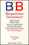 Burgerliches Gesetzbuch: Mit Einfuhrungsgesetz, Beurkundungsgesetz, Agb-Gesetz, Verbraucherkreditgesetz, Gesetz Uber Den Widerruf Von Hausturge