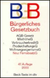 Burgerliches Gesetzbuch: Mit Einfuhrungsgesetz, Beurkundungsgesetz, Agb-Gesetz, Verbraucherkreditgesetz, Gesetz Uber Den Widerruf Von Hausturge