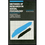 Methods Of Research In Social Psychology