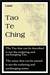 Tao Te Ching