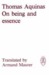 On Being and Essence