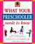 What Your Preschooler Needs...