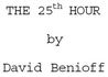 25th Hour [screenplay]
