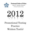Fraternal order of police lodge#3 Promotional Testing Written Practice Test (2012)