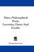 Three Philosophical Poets: ...