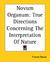 Novum Organum: True Directions Concerning The Interpretation Of Nature (Paperback)
