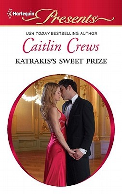 Standard Presents cover. White cover with a red banner at top saying "Harlequin Presents." Then the author's name, followed by book title, is printed on the white background above the circular stock photo of a poorly acted out kiss between a couple.