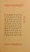What Is Reading For? by Robert Bringhurst