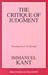 The Critique of Judgement (Paperback)