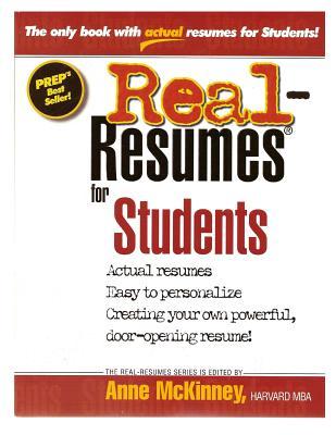 Real-Resumes for Students Anne McKinney Real-Resumes for Students Anne McKinney