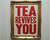 I drink tea while I read