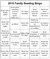 Family Reading Bingo
