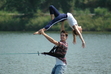My son and his water skiing adagio partner Sam.