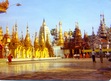 In 1975 this is what the main temple in Rangoon looked like.  That all real gold on those temples