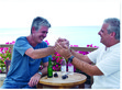 Eric Ripert and Anthony Bourdain spend some quality time by the sea.