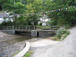 This is the footbridge at the top of Helford Village, which Amy crosses when she goes to see Tom Laity.