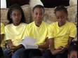 A young group of Mocha Girls at their book club meeting.