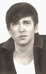 A drawing that I did of Nike, who is an eighteen-year-old father in "Behind the Hood." 