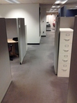 I call this picture "I walk and read" because I do my best reading when I walk. This is a picture of the hall way of my office. :) David