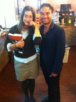 I got to meet Johnny Galecki (Leonard Hofstadter in Big Bang Theory, David Healy on Roseanne, and Rusty Griswold in Christmas Vacation) at the USO here in Okinawa. He loved my Amy Farrah Fowler outfit as did Executive Producer Steve Molaro. They both text a pic with their own phones to Mayim Baliak (who plays Amy). I am a nerd but I had a lot of fun.