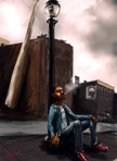 Sherman, one of many primary characters in The Object, near the Louisville Slugger Museum in Episode One.
Copyright Justin Comley, 2012