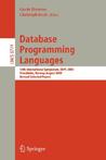 Database Programming Languages:  10th International Symposium, Dbpl 2005, Trondheim, Norway, August 28 29, 2005, Revised Selected Papers (Lecture Notes In Computer Science)