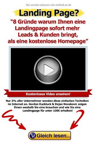8 Gründe, warum Ihnen eine Landingpage sofort mehr Leads & Kunden bringt, als eine kostenlose Homepage Gordon Kuckluck 8 Gründe, warum Ihnen eine Landingpage sofort mehr Leads & Kunden bringt, als eine kostenlose Homepage Gordon Kuckluck