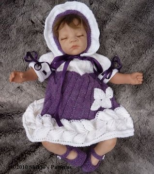 Knitting Pattern - Thistle Dress Baby #140 ShiFios Patterns Knitting Pattern - Thistle Dress Baby #140 ShiFios Patterns
