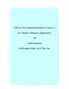 Software Development Principles Using Java   For Simple to Business Applications