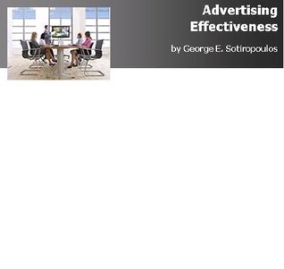 Advertising Effectiveness George Sotiropoulos Advertising Effectiveness George Sotiropoulos