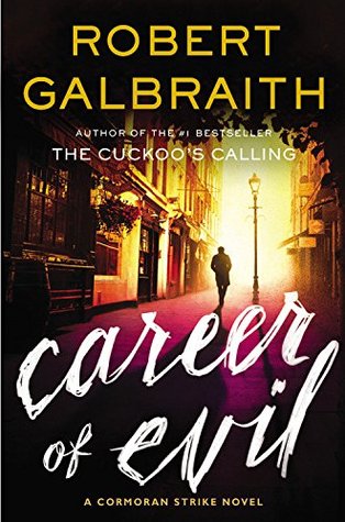 Foto da capa de Career of Evil por Robert Galbraith , autor de Mistério